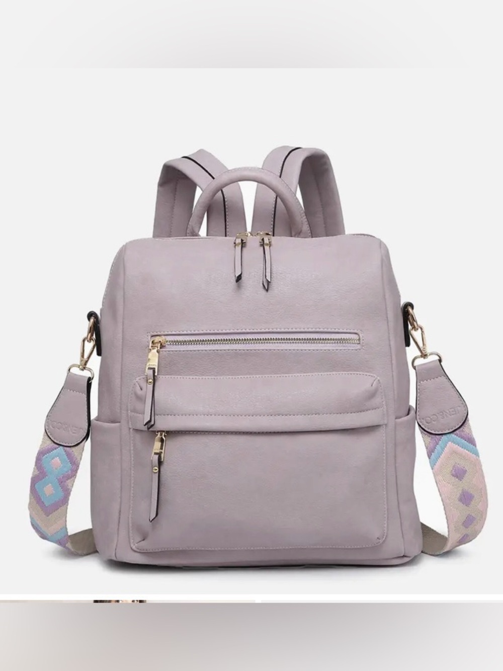 Jen & Co Amelia Convertible Purse Backpack Dusty Lavender